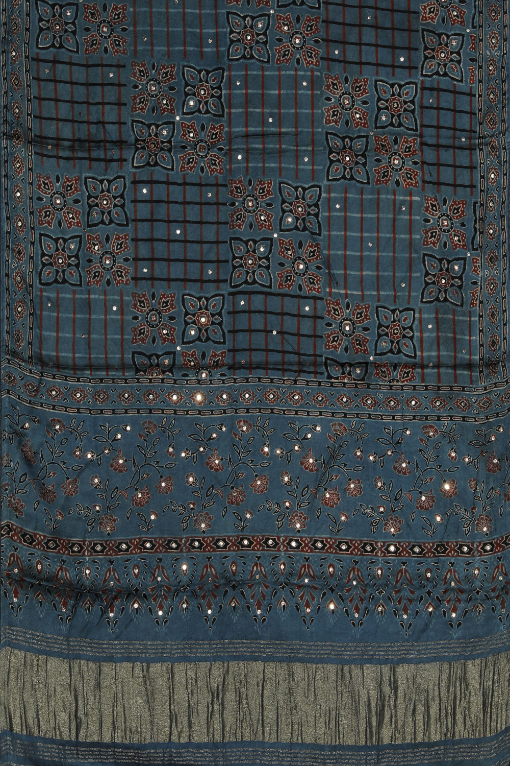 Image of Contemporary Style Ajrakh Printed Dupatta